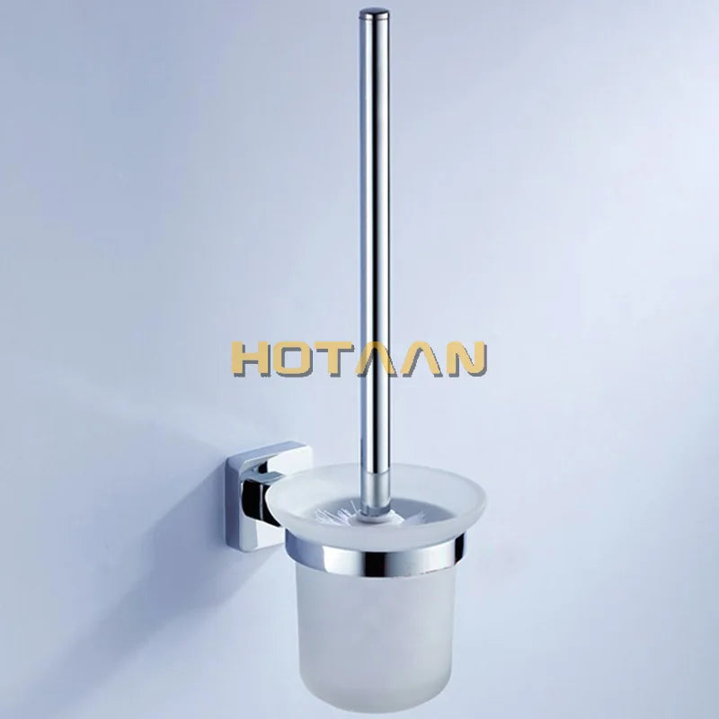 Afralia™ Stainless Steel Toilet Brush Holder for Bathroom Accessory Organization