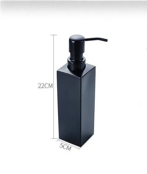 Afralia™ Black Stainless Steel Wall-Mounted Soap Dispenser