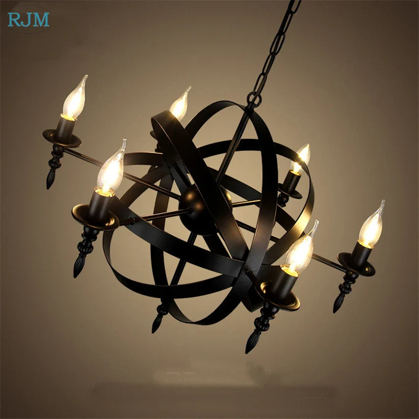 Afralia™ Iron Pendant Light: Vintage Industrial Style for Home, Restaurant, Bar Lighting.