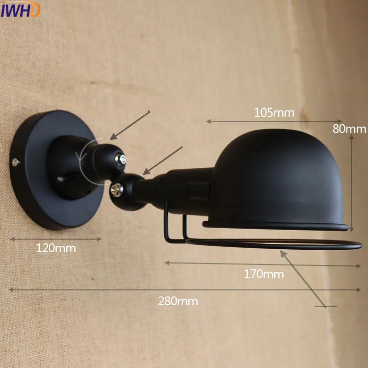 Afralia™ Modern LED Wall Light Rotate Arm Bedroom Sconce Indoor Lighting