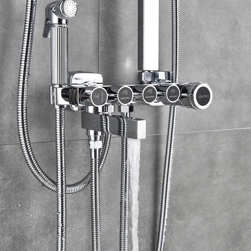 Afralia™ Shower System with Body Massage Jets and Rainfall Bath Mixer