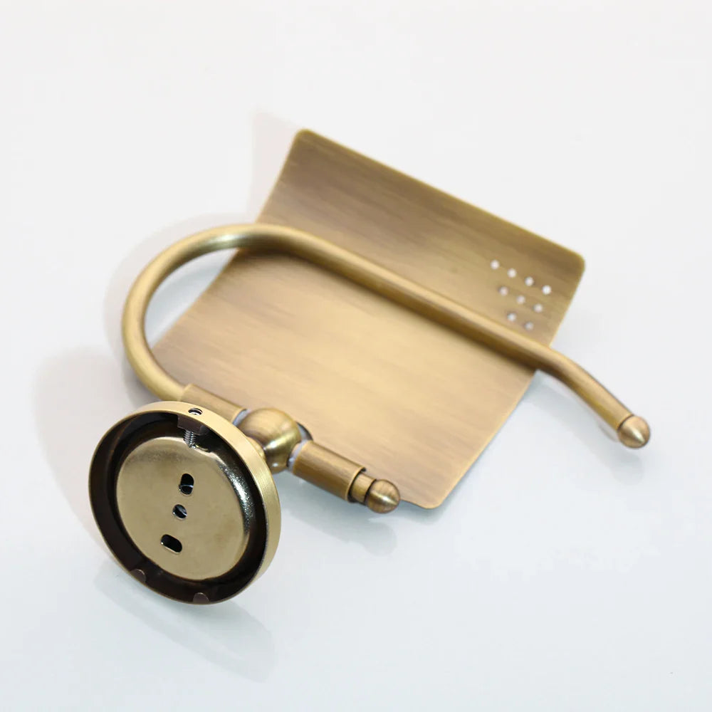 Afralia™ Antique Brass Bathroom Hardware Set-SOAP DISH TOILET HOLDER - ACCESSORY
