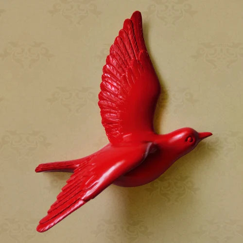 Afralia™ Resin Little Bird Wall Decoration 3D Home Decor Modern Crafts Background Wall