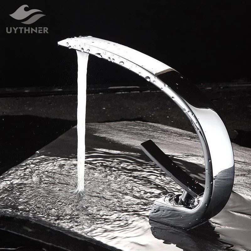 Afralia™ Black Chrome Basin Faucet Single Handle Bathroom Mixer Tap