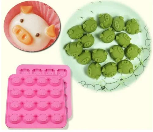 Afralia™ Cute Pig Head Silicone Cake Mold for Chocolate, Soap - DIY Piggy Mold