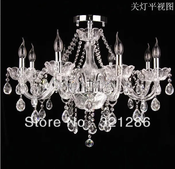 Afralia™ Crystal K9 Chandelier: Modern 8-Arm LED Bedroom & Living Room Lighting