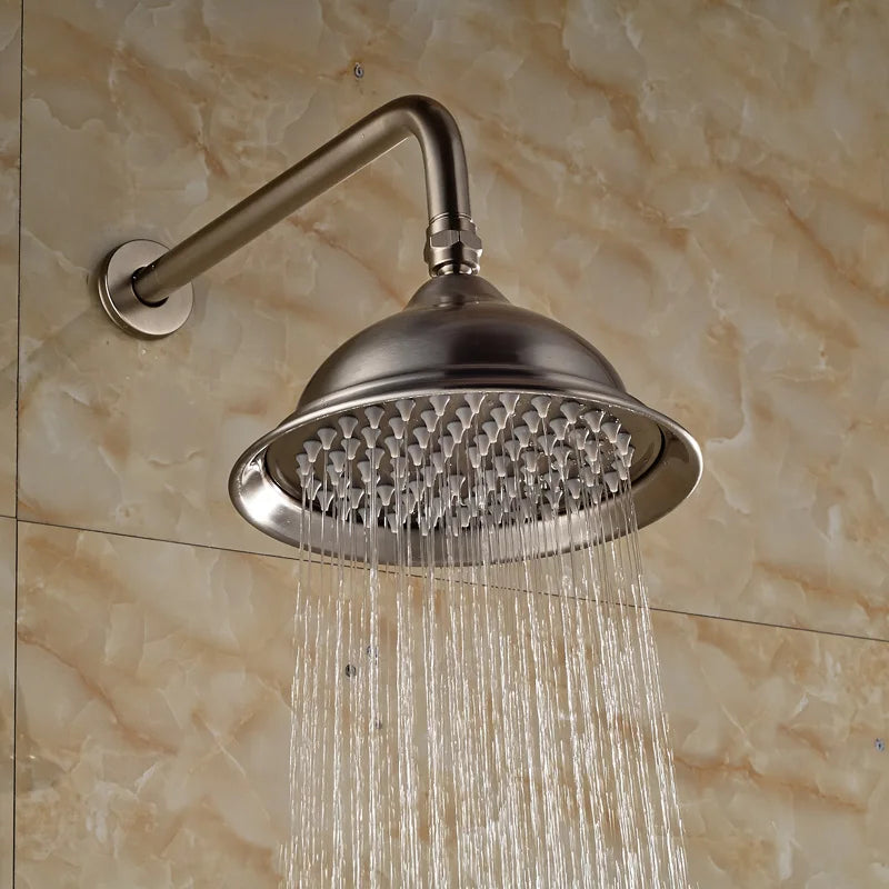 Afralia™ Stainless Steel Rain Shower Head with Brass Shower Arm