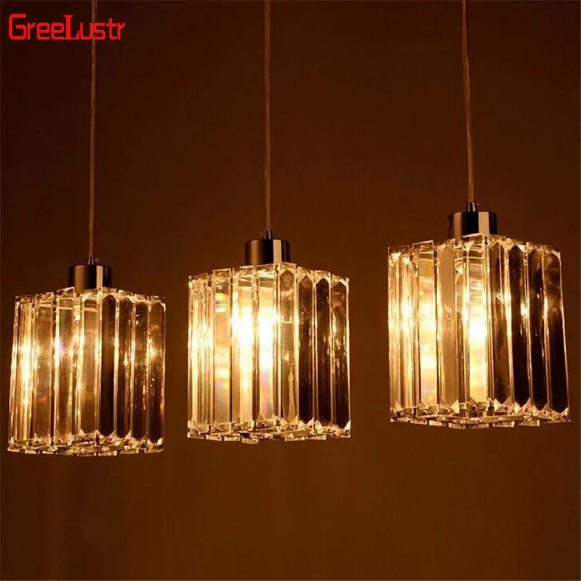 Afralia™ Crystal Pendant LED Chandelier for Dinning Room Home Decor