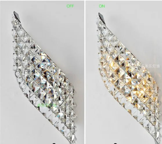 Afralia™ LED Crystal Wall Sconce with 2 Lights - Modern Home Lighting