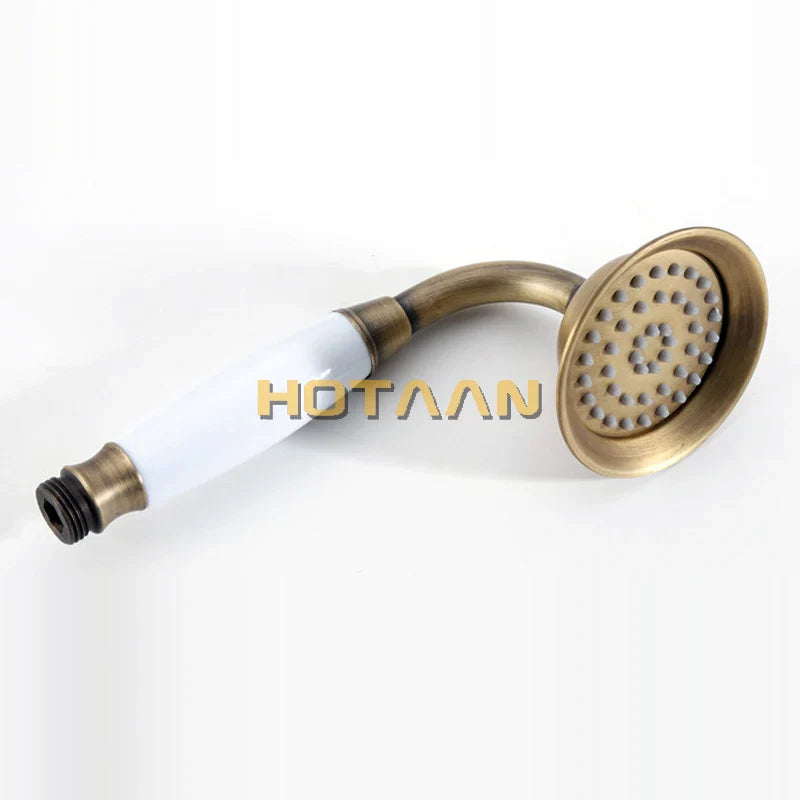 Afralia™ Solid Copper Antique Brass Handheld Shower Head - Luxury Bathroom Accessory