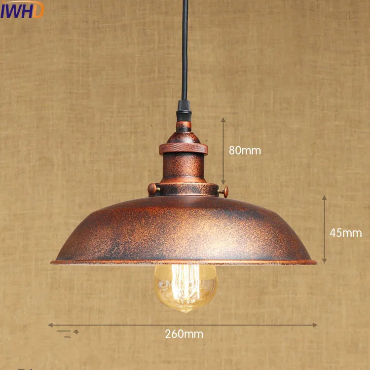Afralia™ Rustic Vintage Pendant Light LED Edison-Style Industrial Lamp Retro Loft Fixture