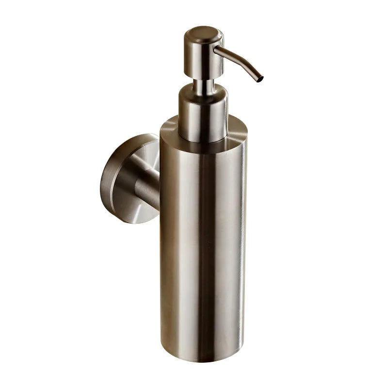 Afralia™ Stainless Steel Wall-Mounted Soap Dispenser for Bathroom and Kitchen