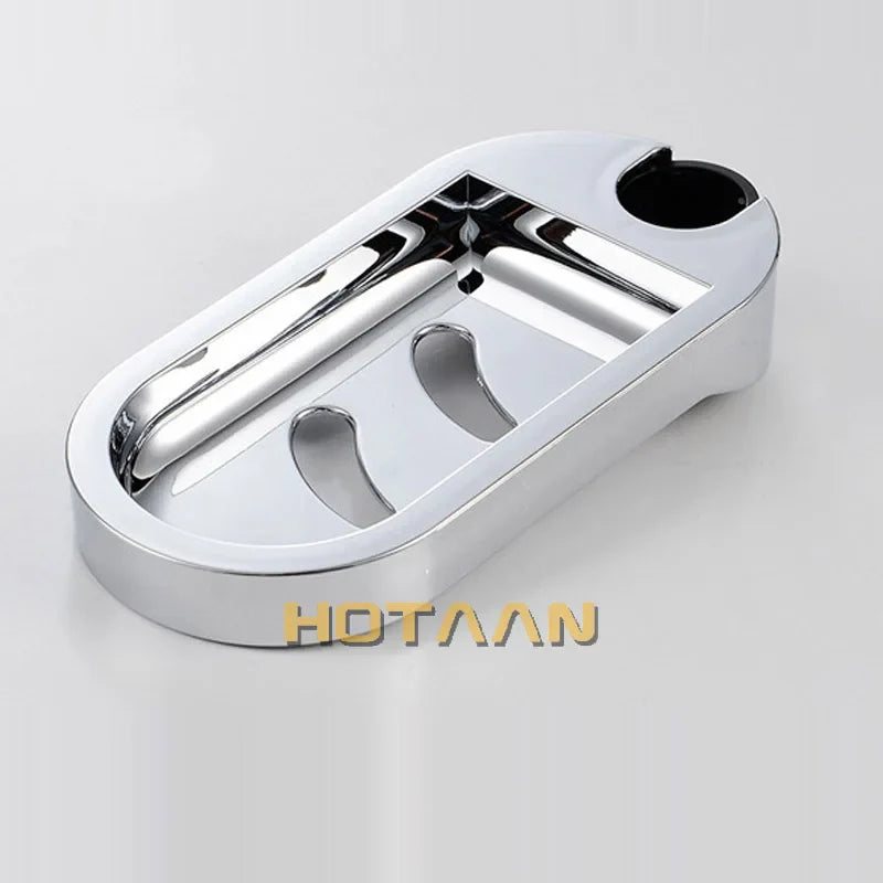Afralia™ Shower Rail Soap Dish Box Holder ABS Chrome 24mm for Slide Bar 7023