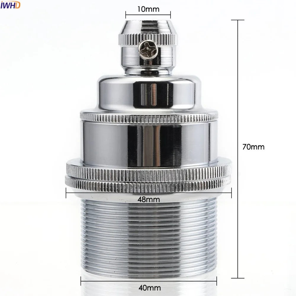 Afralia™ Aluminum E27 Lamp Base Holder Vintage Light Bulb Socket Edison 110-220V
