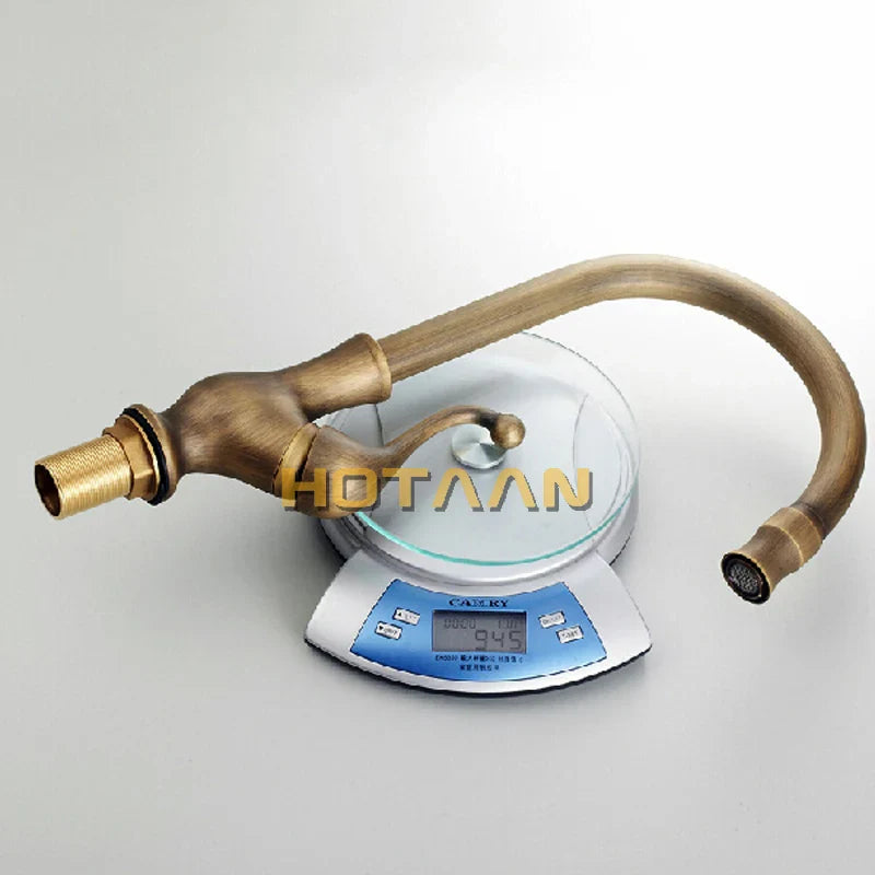 Afralia™ Antique Brass Swivel Basin Mixer Tap - YT-6034
