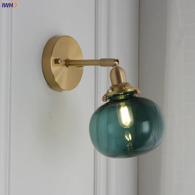 Afralia™ Modern Nordic Glass Ball Wall Light Sconce LED Wandlamp Home Lighting