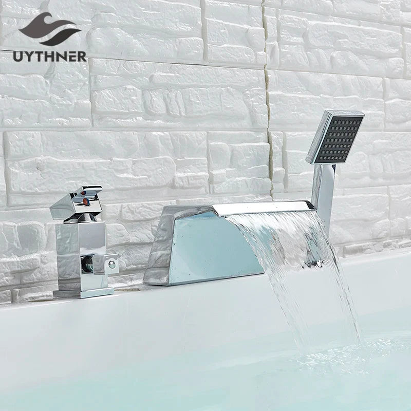 Afralia™ Brass Bathroom Faucet Swivel Spout Vessel Sink Mixer Tap Hot Cold Water