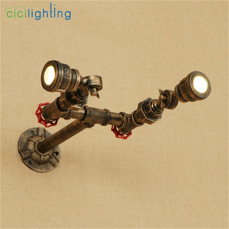 Afralia™ Water Pipe Decor LED Wall Light 5W 10W Warm White for Kitchen Bedroom Stairs