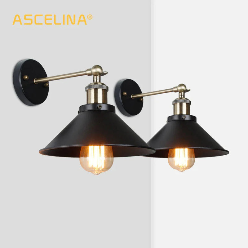 Afralia™ Industrial Wall Sconce Set for Living Room Bedroom Aisle Lighting