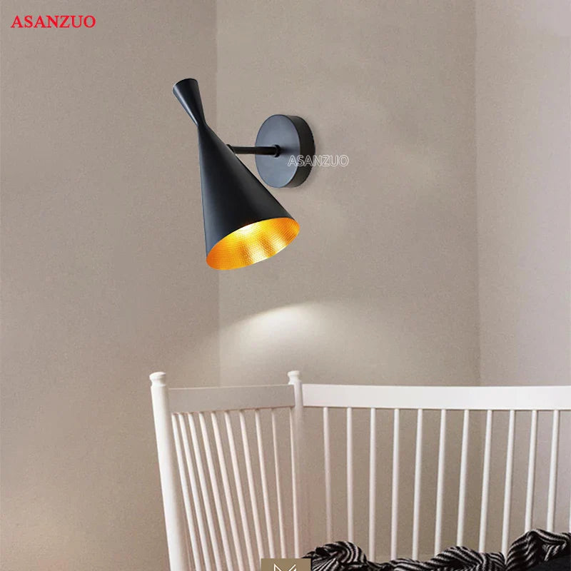 Afralia™ Modern Music Beat Wall Lamps Black White Decor Lighting Fixture