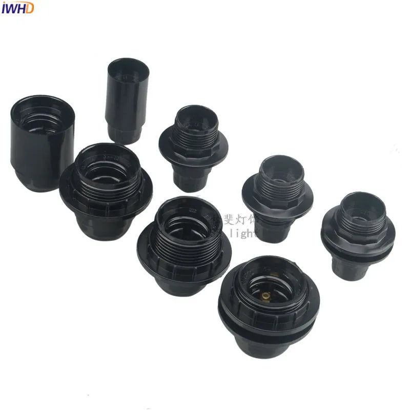 Afralia™ Plastic E27 E14 Socket Bulb Holder 110-220V LED Vintage UL CE