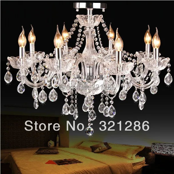 Afralia™ Crystal K9 Chandelier: Modern 8-Arm LED Bedroom & Living Room Lighting