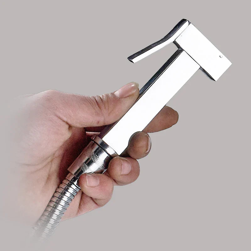 Afralia™ Golden Bidet Sprayer Gun - Chrome Hand Held Toilet Shower Head