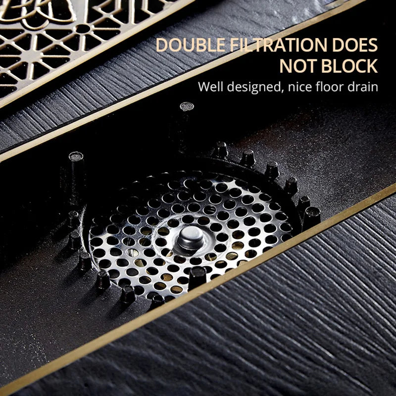 Afralia™ Euro Antique Brass Art Carved Floor Drain Cover DL8547