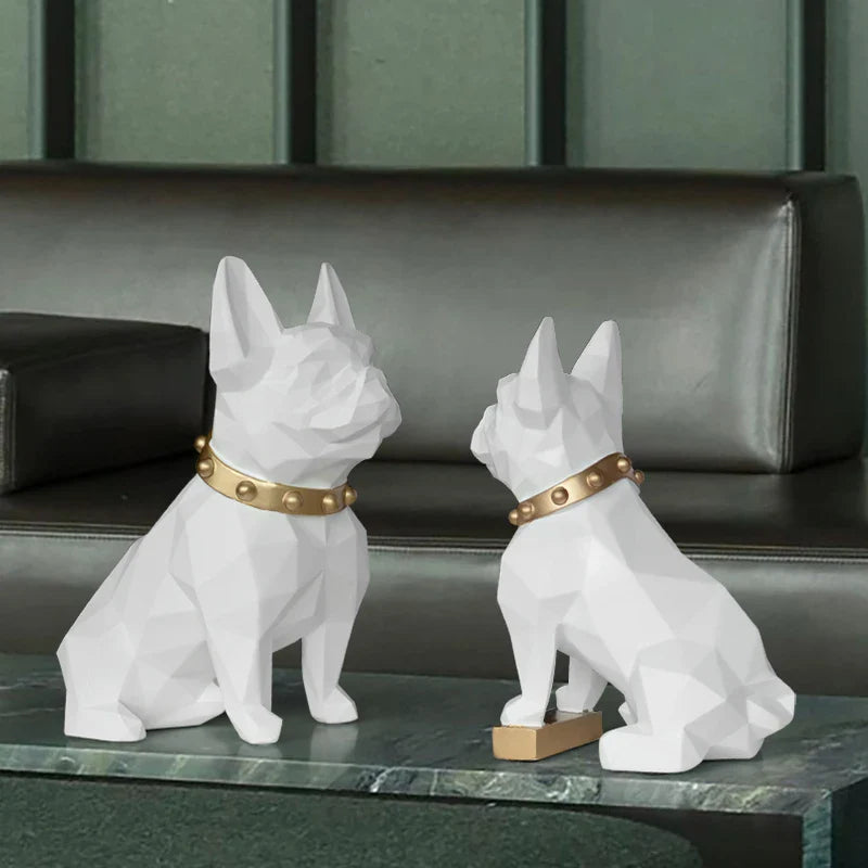 Afralia™ Dog Statue Resin Decor Modern Art Animal Sculpture Figurine Garden Home Ornaments