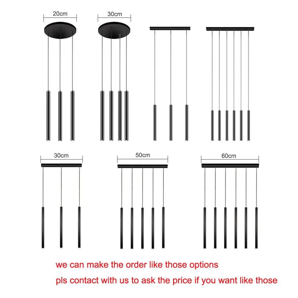 Afralia™ LED Cylindrical Pendant Lights for Restaurants and Bars - Indoor Lighting