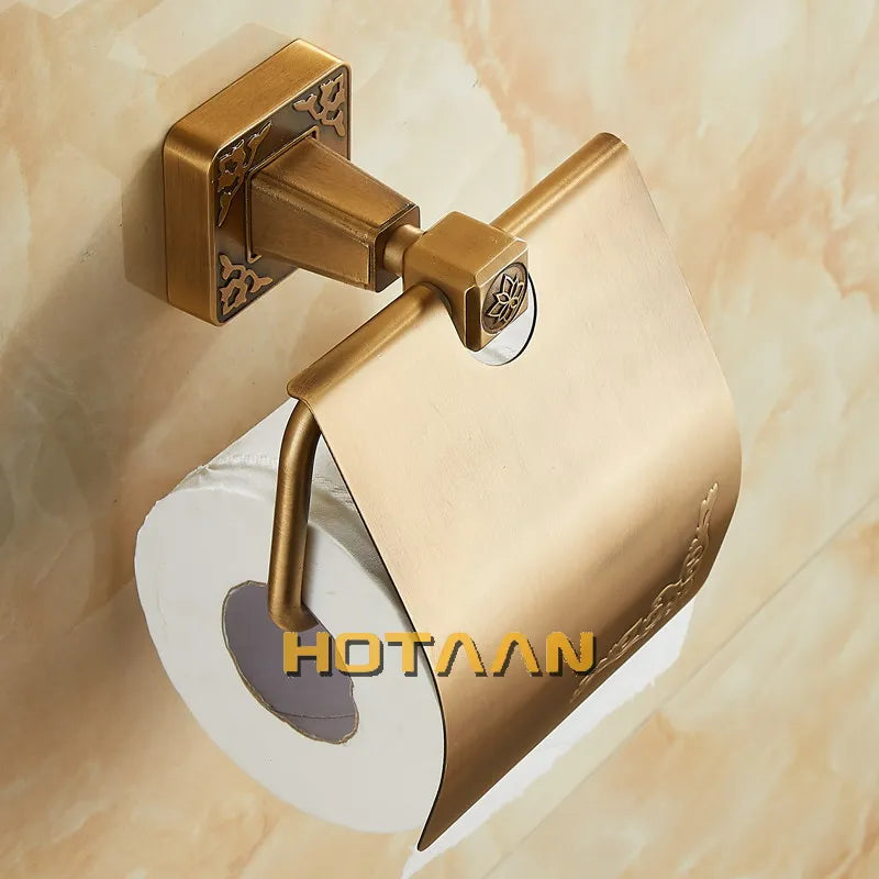 Afralia™ Antiqued Brass Toilet Paper Holder - Classic Bathroom Accessory
