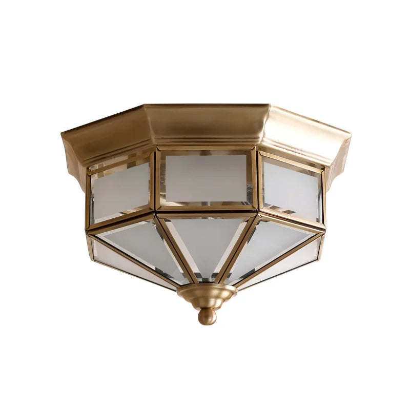 Afralia™ Copper Ceiling Lamp: Retro American European Living Room Bedroom Light