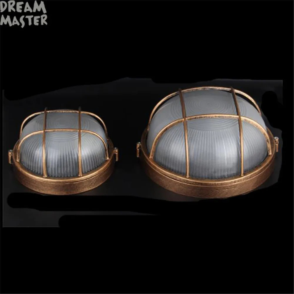 Afralia™ Vintage Bronze Kitchen Ceiling Lamp with E27 Socket Explosion-Proof Industrial Lighting