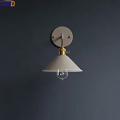 Afralia™ Nordic Vintage Wall Light with Colorful Shade, LED Edison Loft Industrial Sconce