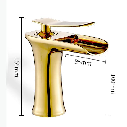Afralia™ Waterfall Bathroom Faucet Antique Brass Basin Mixer Tap Silver Chrome Finish