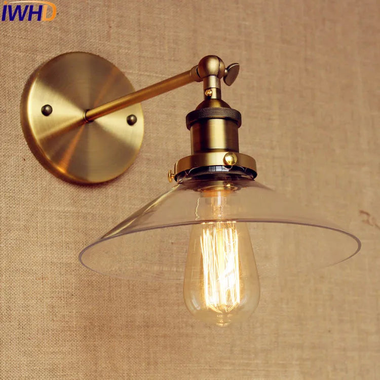 Afralia™ White Glass Retro Industrial Wall Sconce, Vintage Edison Style Wall Lights Fixtures
