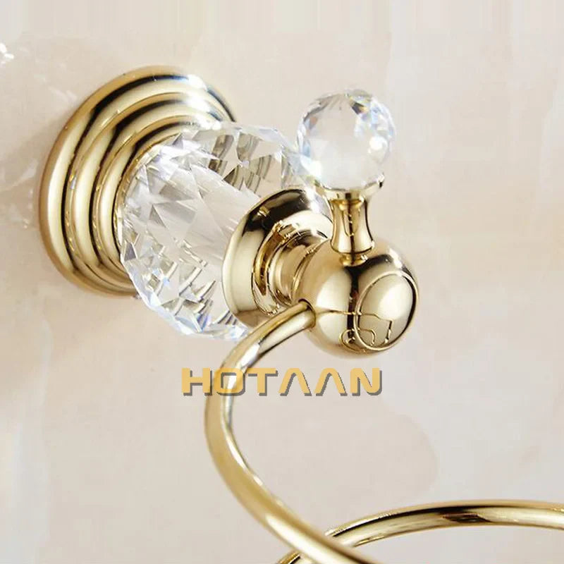 Afralia™ Crystal Bathroom Wall Shelf Hair Dryer Rack Storage Holder Spiral Stand