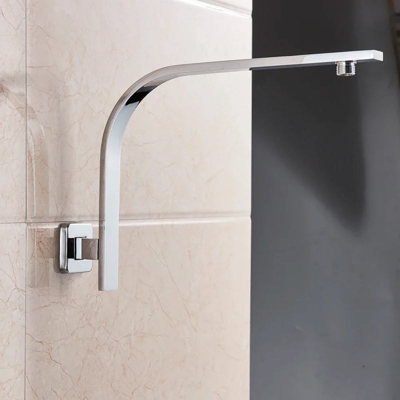 Afralia™ Square Stainless Steel Rainfall Shower Head Arm Bracket for Bathroom