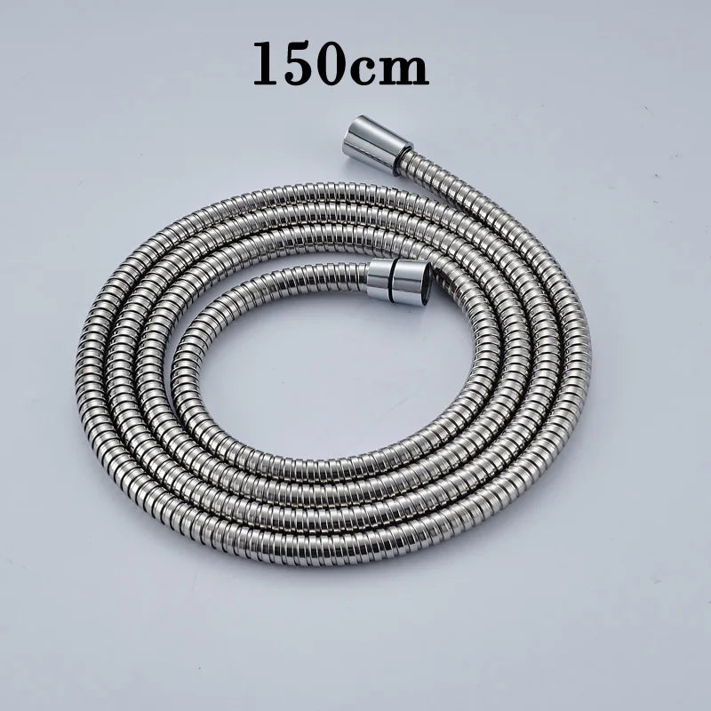 Afralia™ Square Chrome Rainfall Shower Head Set with Arm, Hose - 8" 10" 12" Sizes