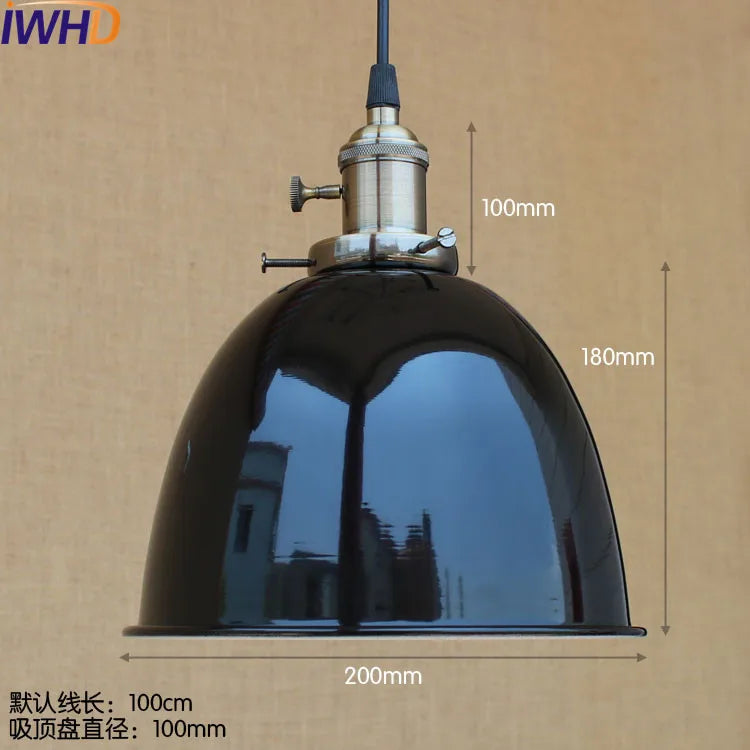 Afralia™ Rustic Vintage Pendant Light LED Edison-Style Industrial Lamp Retro Loft Fixture