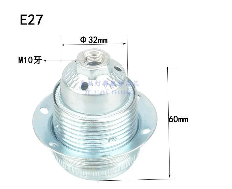 Afralia™ Retro E27/E14 Aluminum Lamp Holder Base for Pendant Light