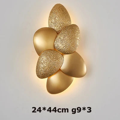Afralia™ Golden Stainless Steel LED Wall Sconce for Bedroom & Corridor