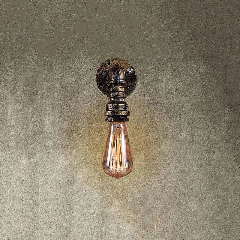 Afralia™ Vintage Rustic Water Pipe Wall Lamp for Corridors, Bars, and Cafes