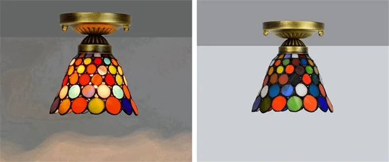 Afralia™ Vintage Mediterranean Ceiling Light LED e27 Balcony Lamp Lighting