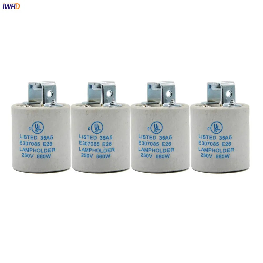 Creamic E27 Lamp Holder by Afralia™ - Heat Resistant Light Socket Bulb Fitting