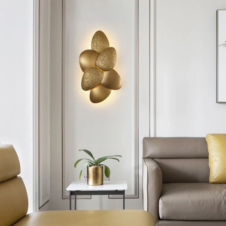 Afralia™ Golden Stainless Steel LED Wall Sconce for Bedroom & Corridor