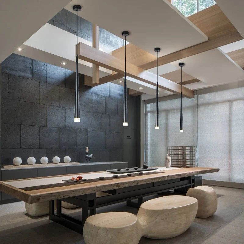 Afralia™ Nordic Cone Chandelier: Long Downlight for Kitchen, Restaurant, Bar
