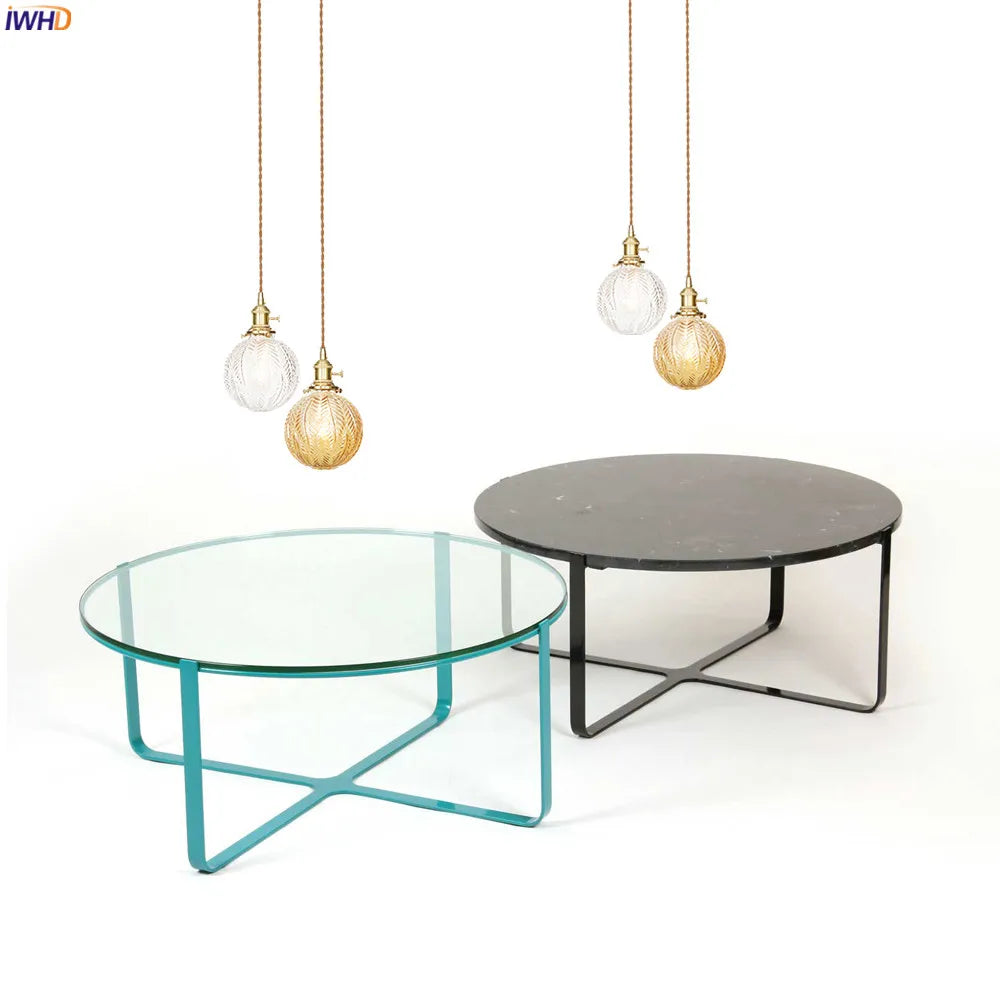 Afralia™ Nordic LED Copper Glass Pendant Light for Modern Style Living Spaces