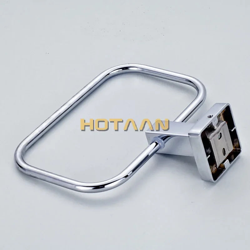 Afralia™ Stainless Steel Round Towel Ring: Wall-Mounted Towel Holder Rack Chrome