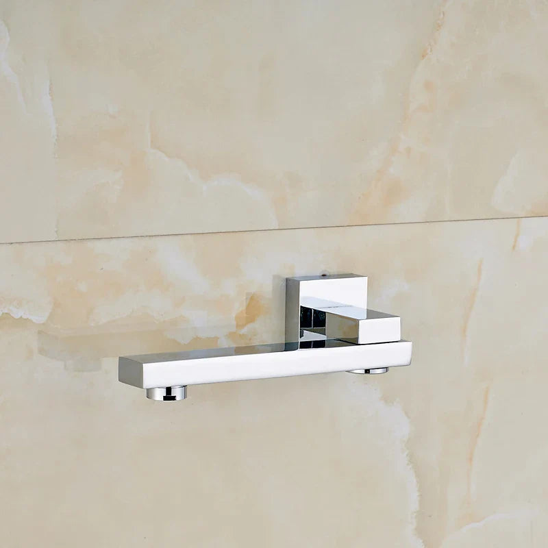 Afralia™ Chrome Waterfall Bathroom Faucet Rotate Bathtub Spout Wall Mount Brass Tap